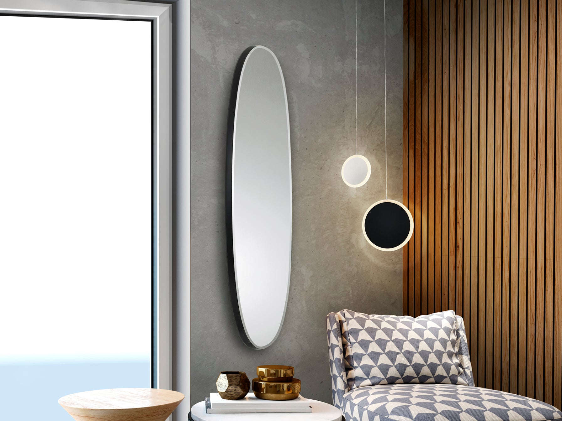 Miroir Aries 36 x 136cm, épaisseur 4cm - Poids 8,6kg