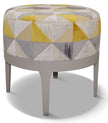 Adam laque alu tissu floride jaune