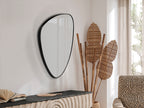 Miroir Orio avec cadre noir mat 55 x 84cm, épaisseur 3cm - Poids 6,9kg