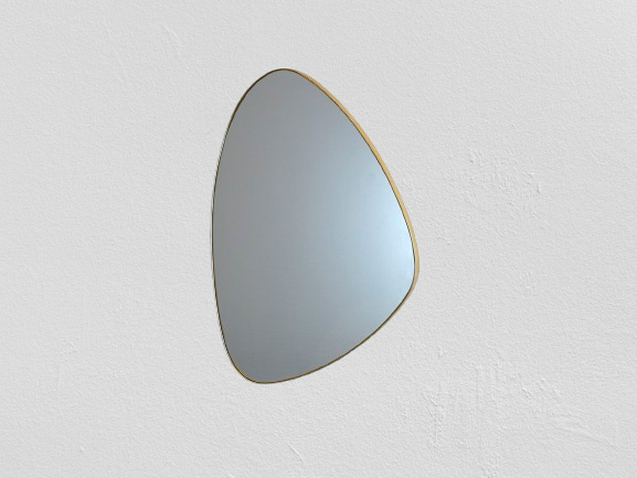 Miroir Orio avec cadre feuille d'or 55 x 84cm, épaisseur 3cm - Poids 6,9kg
