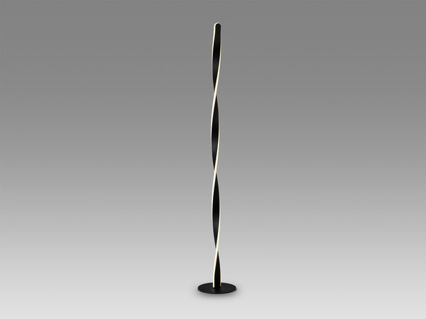 Lampadaire twist en métal noir mat - diamètre 22cm - hauteur 150cm - poids 2,7kg