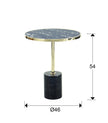Table aux. DEKALA noir/or