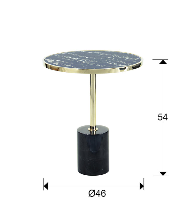 Table aux. DEKALA noir/or