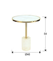 Table aux. DEKALA blanc/or