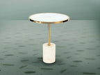 Table aux. DEKALA blanc/or