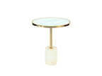 Table aux. DEKALA blanc/or