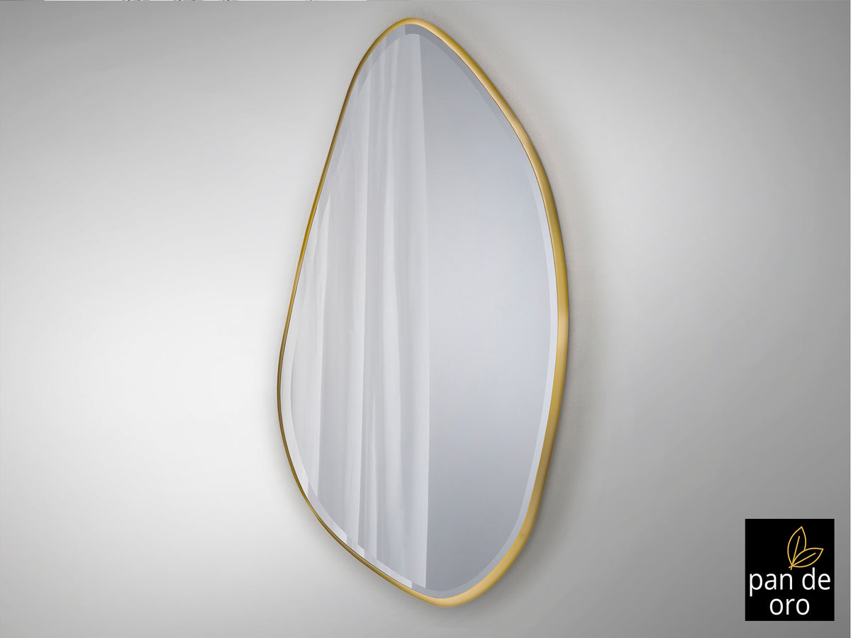 Miroir Mimo avec cadre feuille d'or 80 x 170cm, épaisseur 4cm - Poids 21,6kg