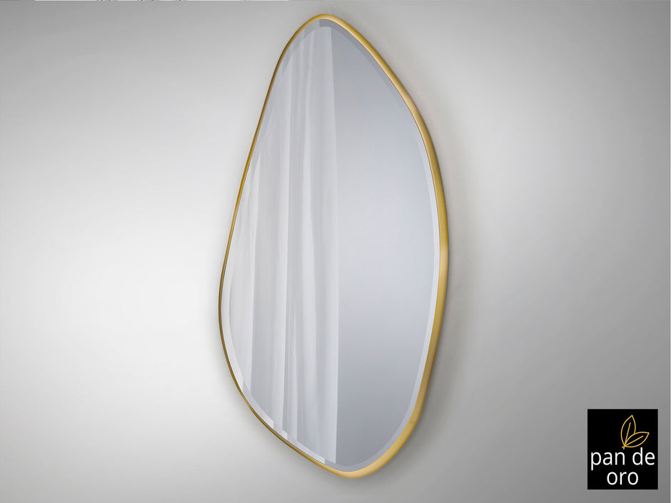 Miroir Mimo avec cadre feuille d'or 80 x 170cm, épaisseur 4cm - Poids 21,6kg
