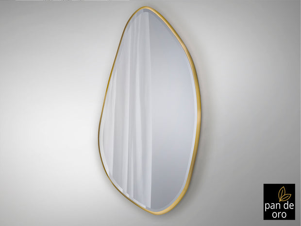 Miroir Mimo avec cadre feuille d'or 80 x 170cm, épaisseur 4cm - Poids 21,6kg