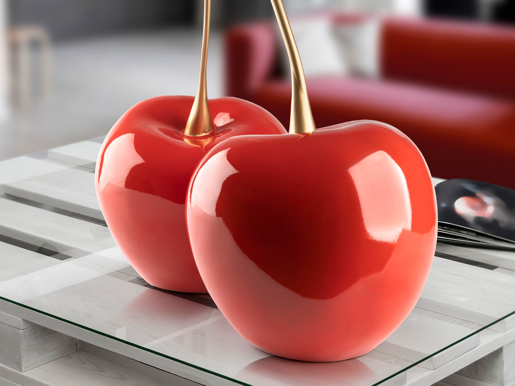 Cerezas - Figurine 54cm, hauteur 64cm, largeur 28,5cm - poids 4,8Kg