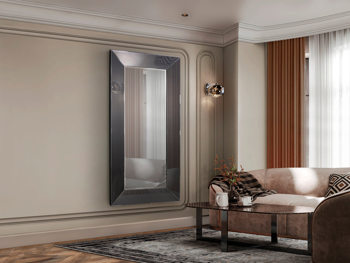 ROMA- MIRROR,185X90, SMOKE FRAME