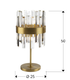 Lampe de Table GRACE 6 Lumières Dorée - Style Luxe Vintage
