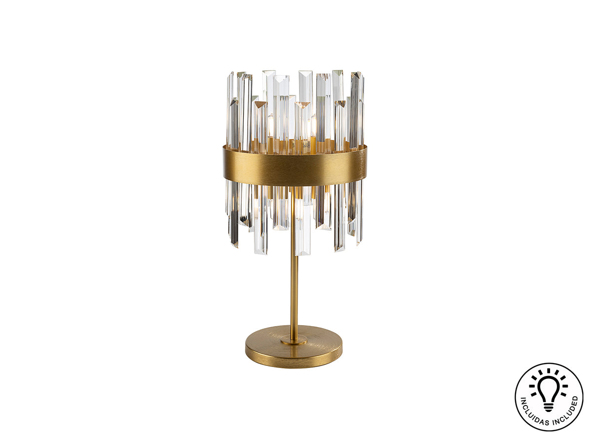 Lampe de Table GRACE 6 Lumières Dorée - Style Luxe Vintage