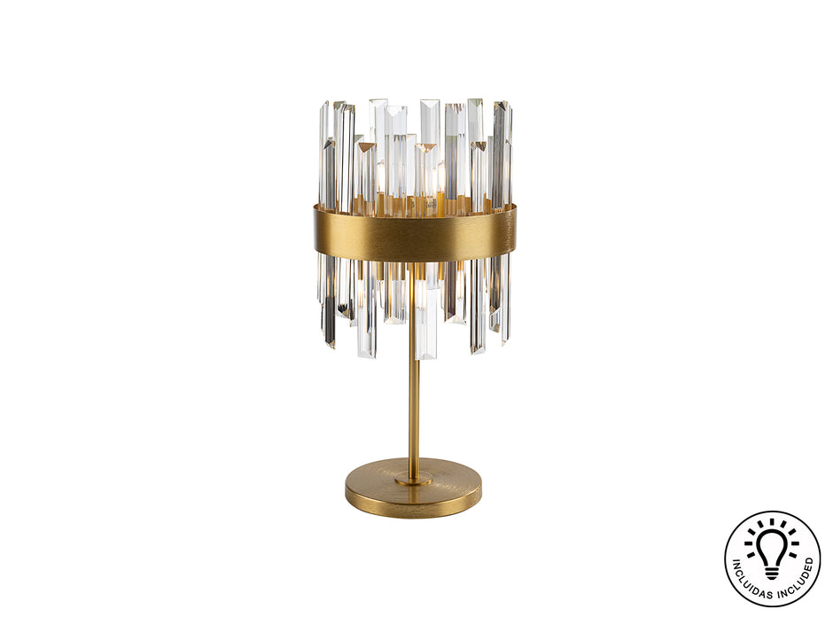 Lampe de Table GRACE 6 Lumières Dorée - Style Luxe Vintage