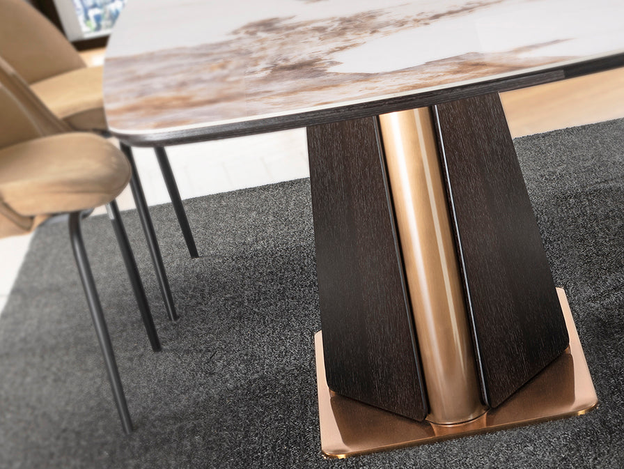 Table à manger Luca - 200 x 100cm, hauteur 76cm - poids 120kg