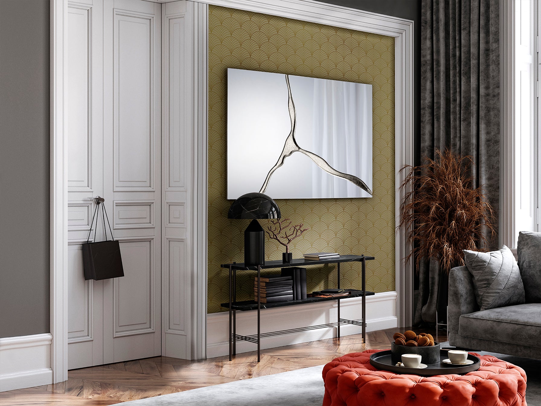 Miroir Surcos 120 x 80cm, épaisseur 4cm - Poids 23Kg