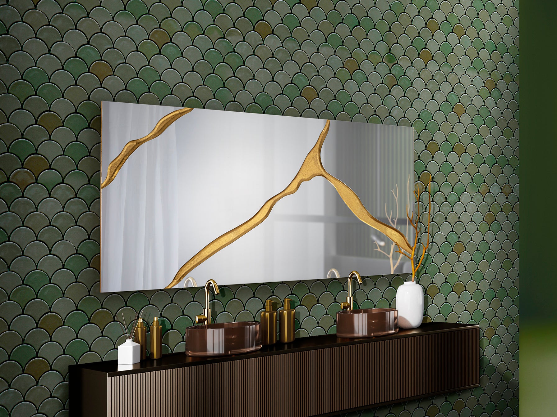 Miroir Surcos 180 x 80cm, épaisseur 4cm - Poids 38,6Kg