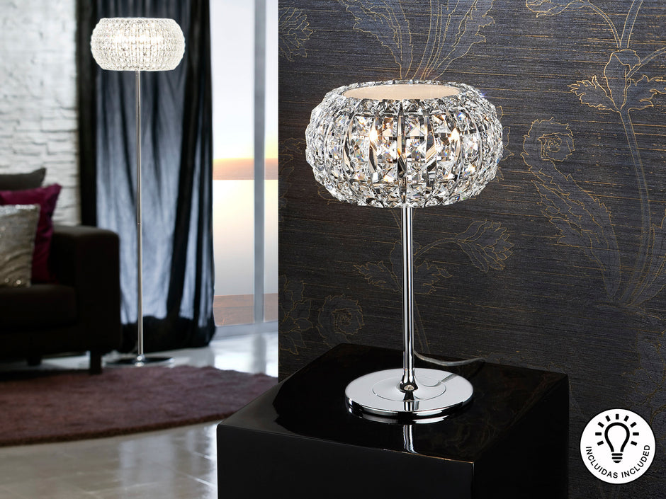 Lampe de Table DIAMOND - Design Géométrique Transparent
