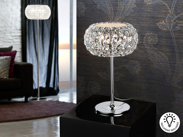 Lampe de Table DIAMOND - Design Géométrique Transparent