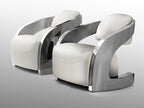 Fauteuil AMANDA Structure Acier Blanc - Design Scandinave Contemporain