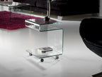 Table d'Appoint/Basse en Verre Trempé Transparent - Design Minimaliste