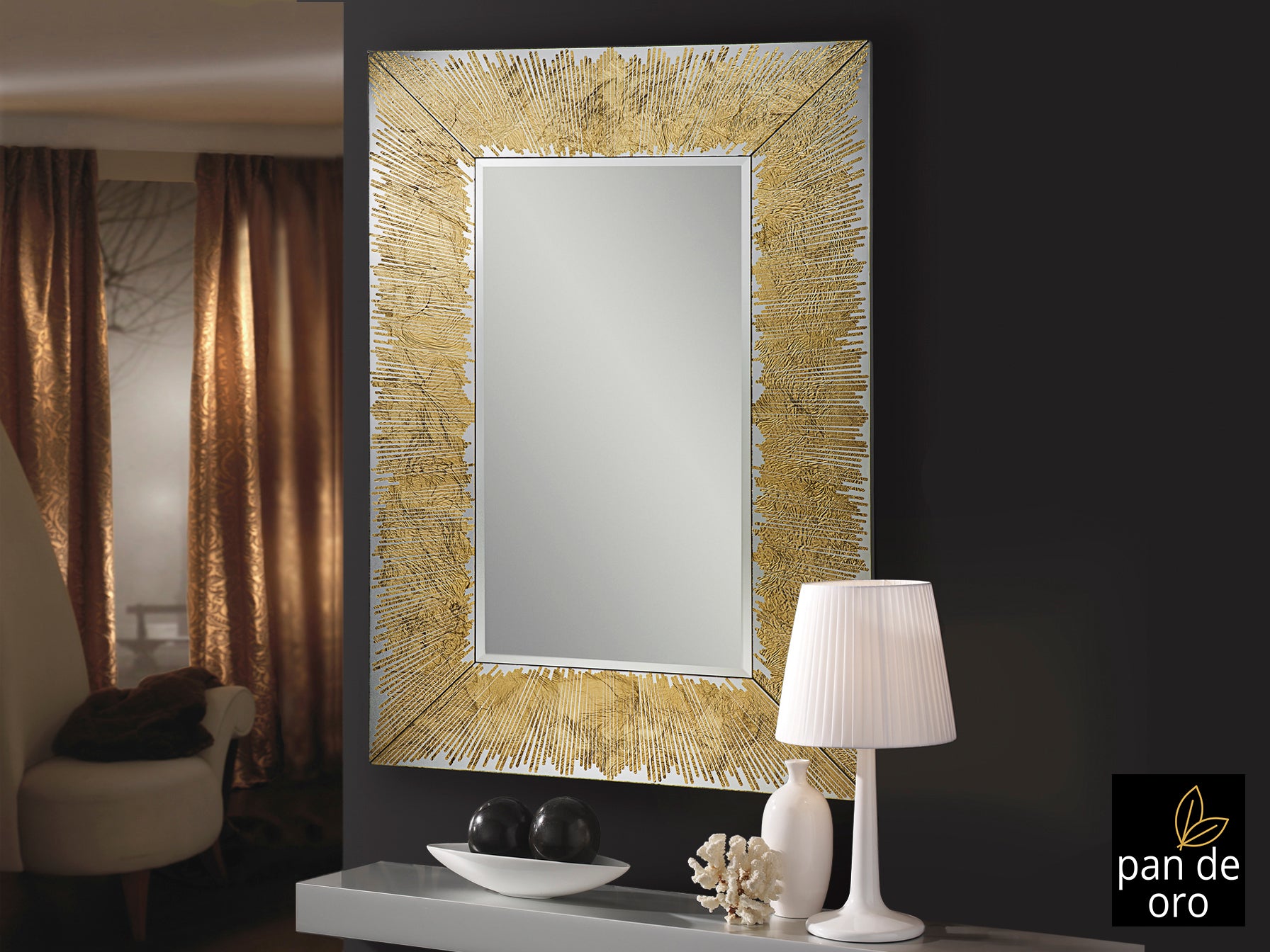 Miroir Aurora 80 x 120cm, épaisseur 2,6cm - Poids 22,8Kg