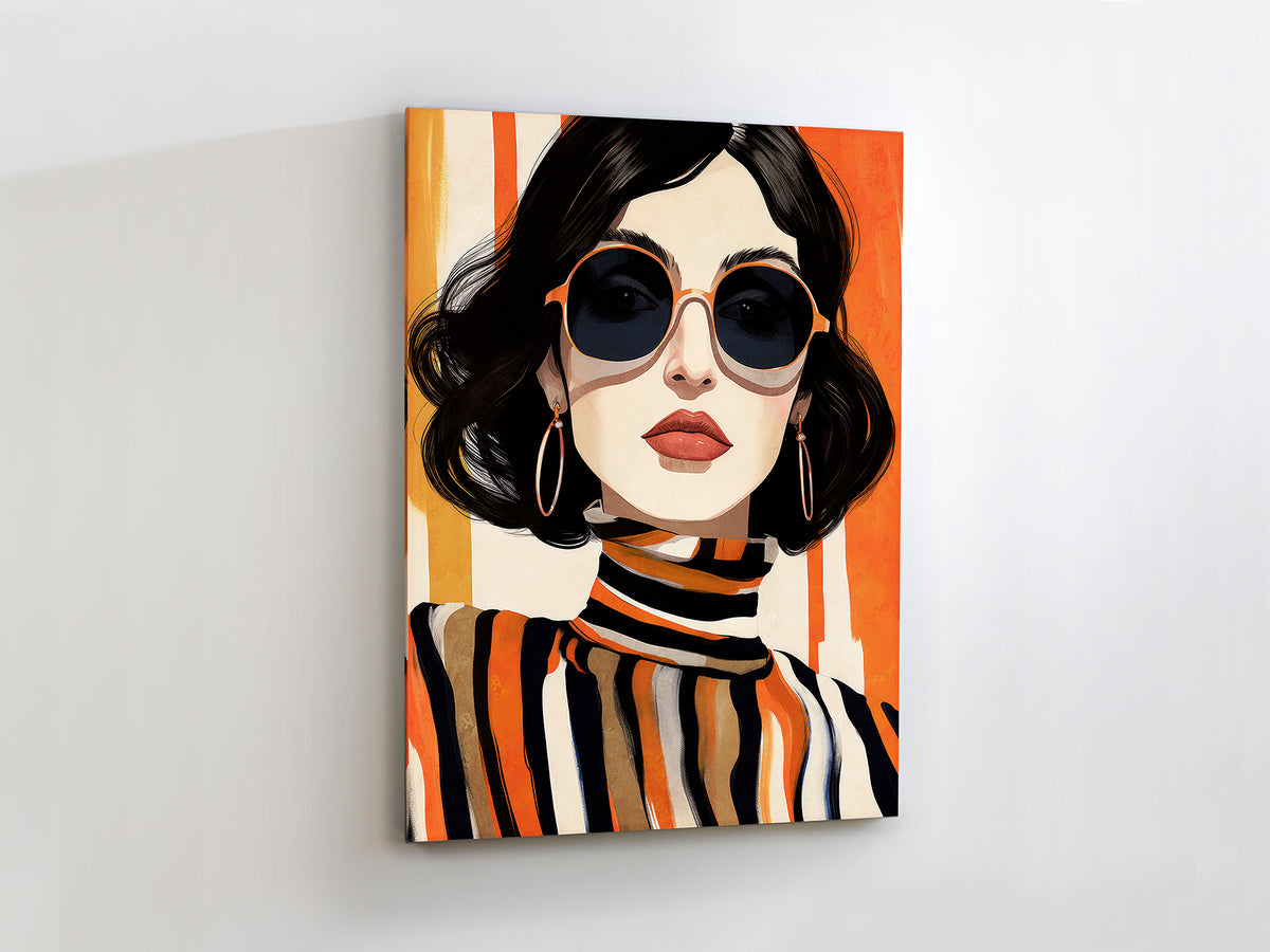 Tableau Orange - 90 x 120cm - épaisseur 3,5cm