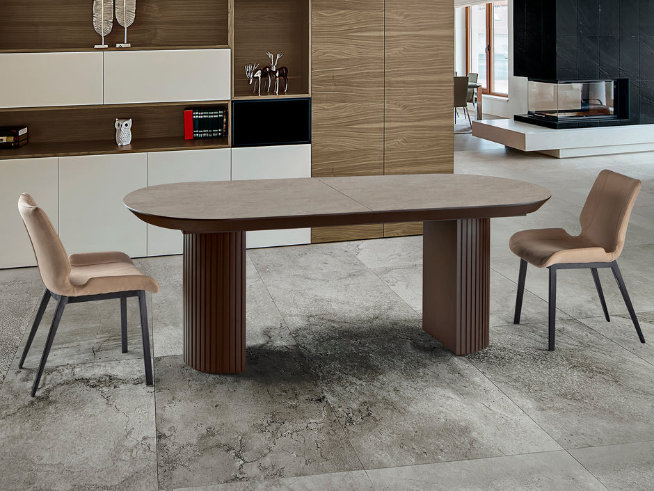 Table à manger Irati - 206  ou 283 x 103cm, hauteur 79cm - poids 80kg