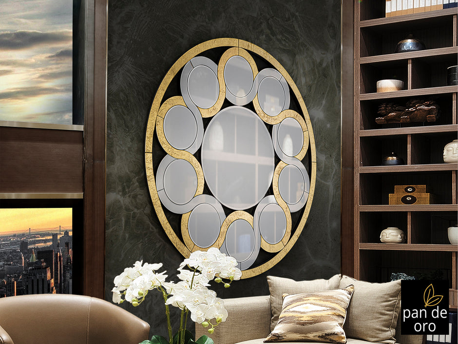 Miroir Zendaya-Oro - diamètre 120cm, épaisseur 2,5cm - Poids 27kg