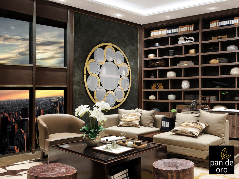 Miroir Zendaya-Oro - diamètre 120cm, épaisseur 2,5cm - Poids 27kg