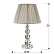Grande Lampe de Table MERCURY en Verre Transparent Effet Fumé