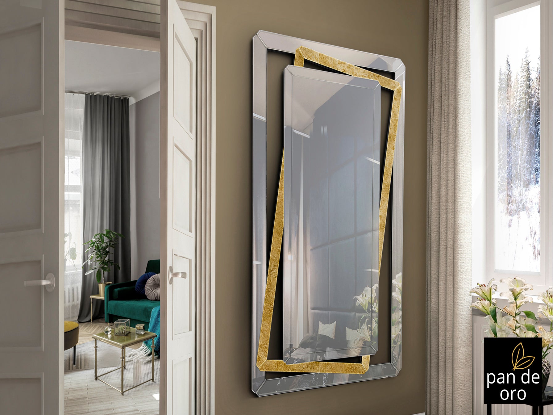 Miroir Nora 100 x 180cm, épaisseur 5cm - Poids 44Kg