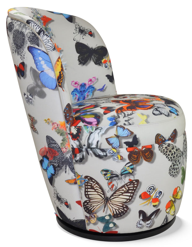 Adèle laque oxyde tissu papillon blanc