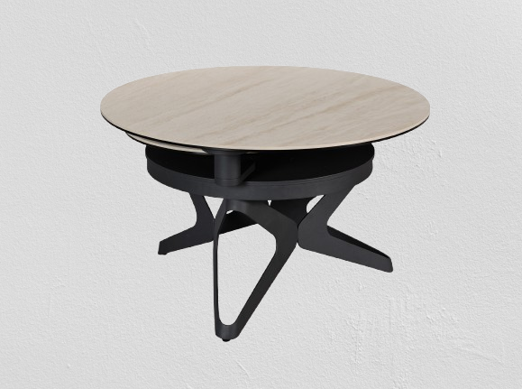 Table de salon ronde "Sydney" travertin