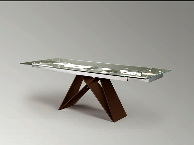 Table de Repas MIKA à Rallonge - Finition Marron - Qualité Premium