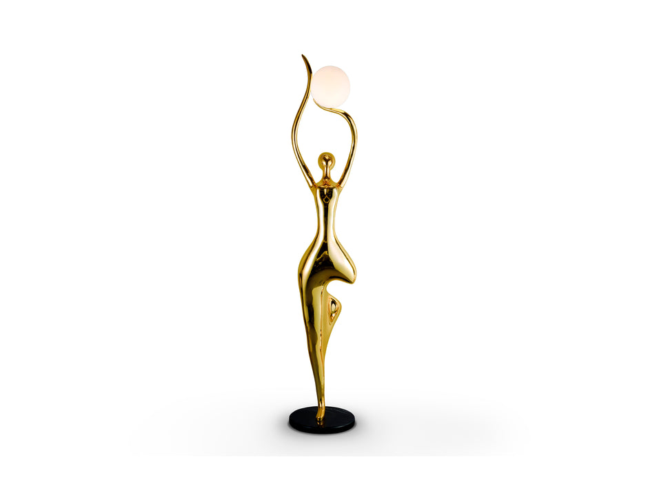 Statue EL ARBOL (L'Arbre) 1 Lumière - Figurine Décorative Dorée