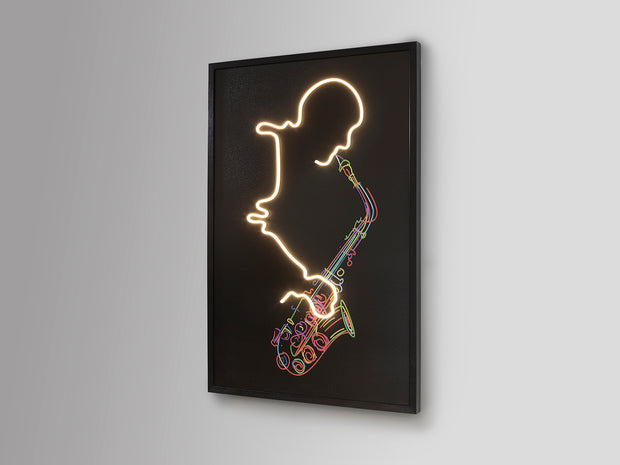 Tableau Saxofon 80 x 120cm, épaisseur 4cm - Poids 5,2Kg