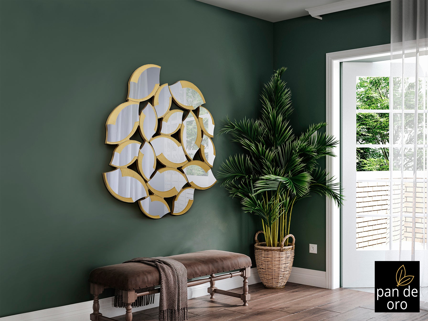Miroir Sandal - 114 x 120cm, épaisseur 2cm - Poids 20,8kg