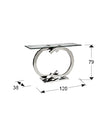 Console d'Entrée CASANDRA ACIER - Design Industriel/Métal - 120cm