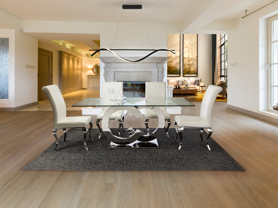 CASANDRA-TABLE S. MANGER ACIER 160