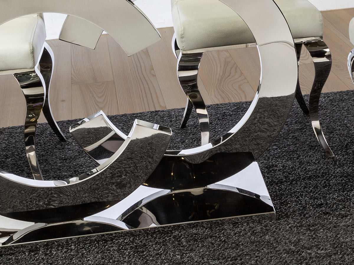 CASANDRA-TABLE S. MANGER ACIER 160