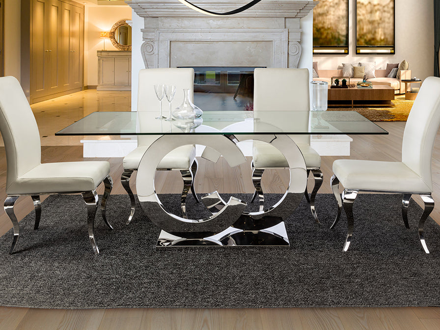 CASANDRA-TABLE S. MANGER ACIER 160