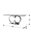 CASANDRA-TABLE S. MANGER ACIER 160