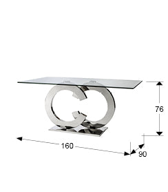 CASANDRA-TABLE S. MANGER ACIER 160