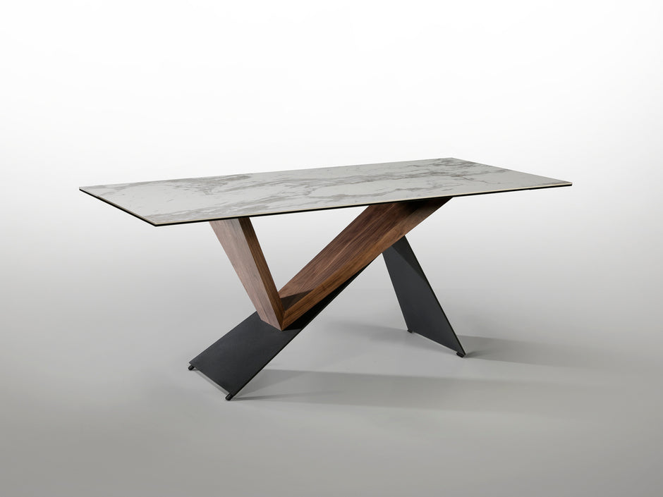 Table à Manger NOA 180x90 cm - Plateau Solide - Style Épuré