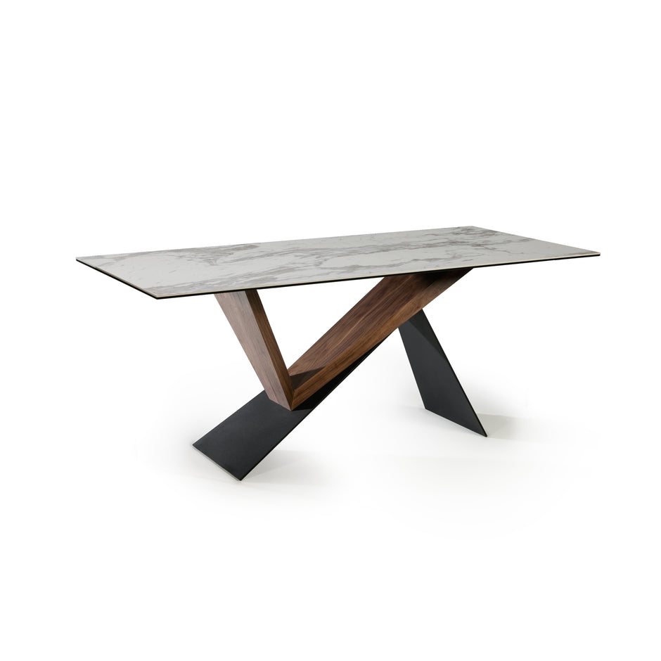 Table à Manger NOA 180x90 cm - Plateau Solide - Style Épuré