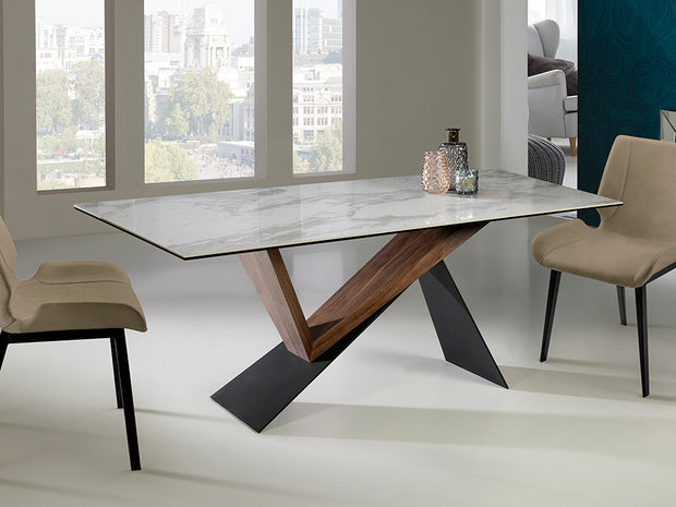 Table à Manger NOA 180x90 cm - Plateau Solide - Style Épuré