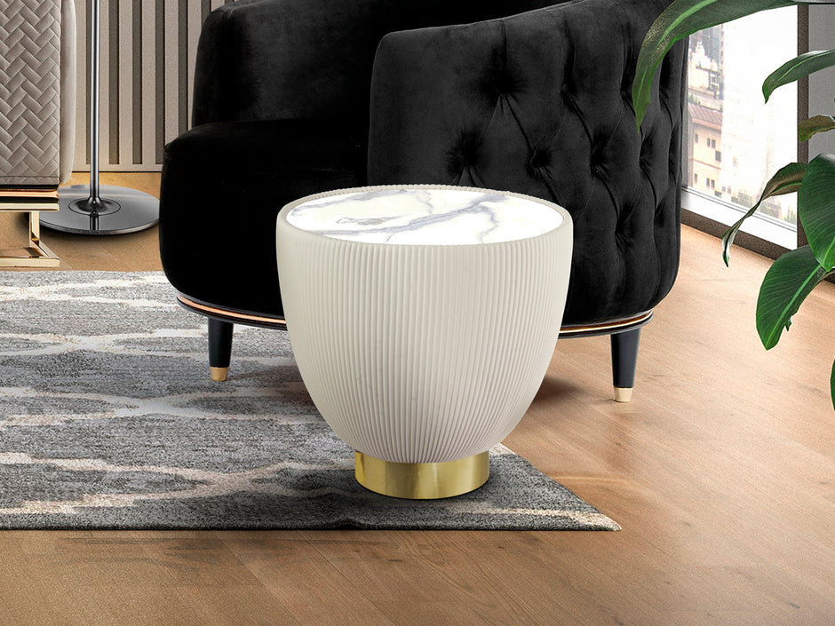 Table d'appoint ronde  Ø 47cm, hauteur 45cm - Poids 9,8Kg