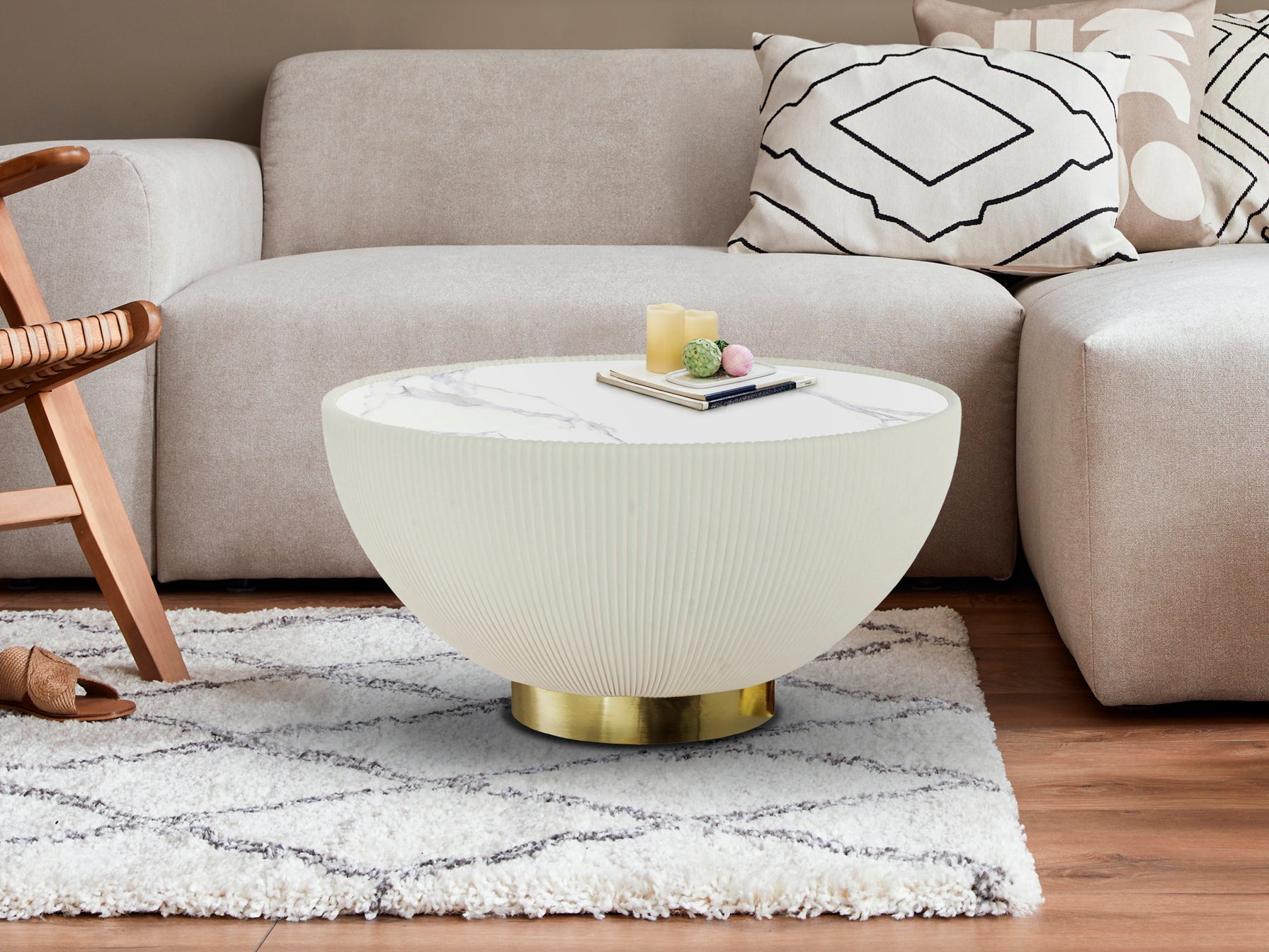 Table basse Ø 72cm, hauteur 36cm - Poids 15,1Kg