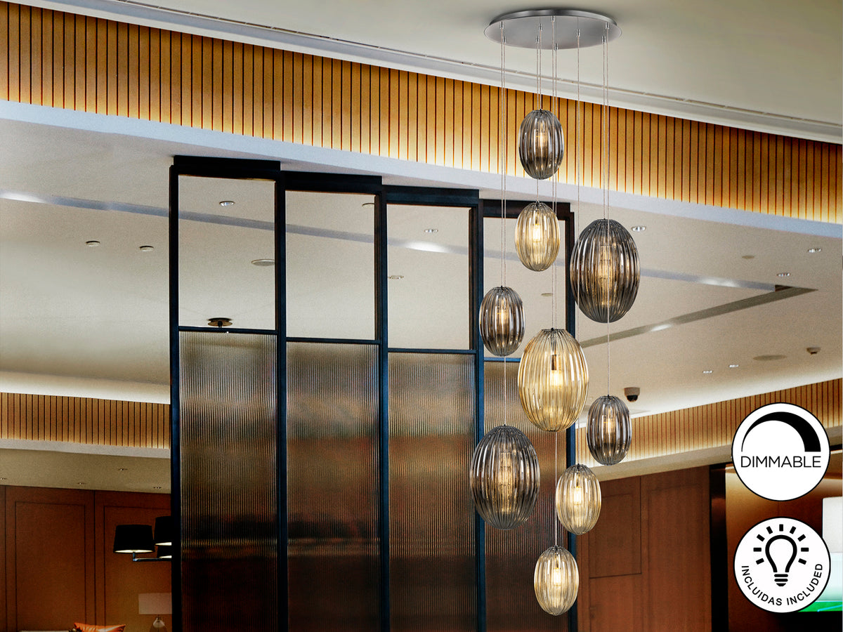 Luminaire Ovila - diamètre 86cm, 230cm hauteur